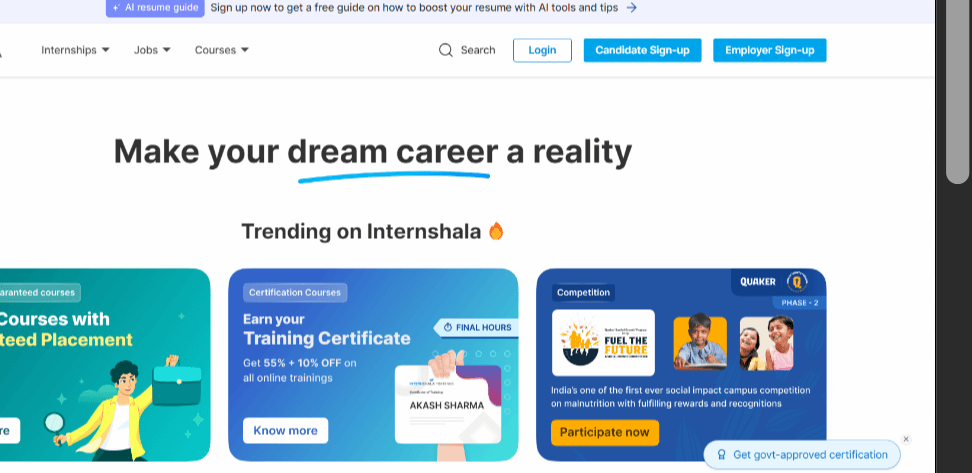 Internship Portal
